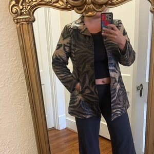 Selene Sport Animal Print Faux Leather Jacket